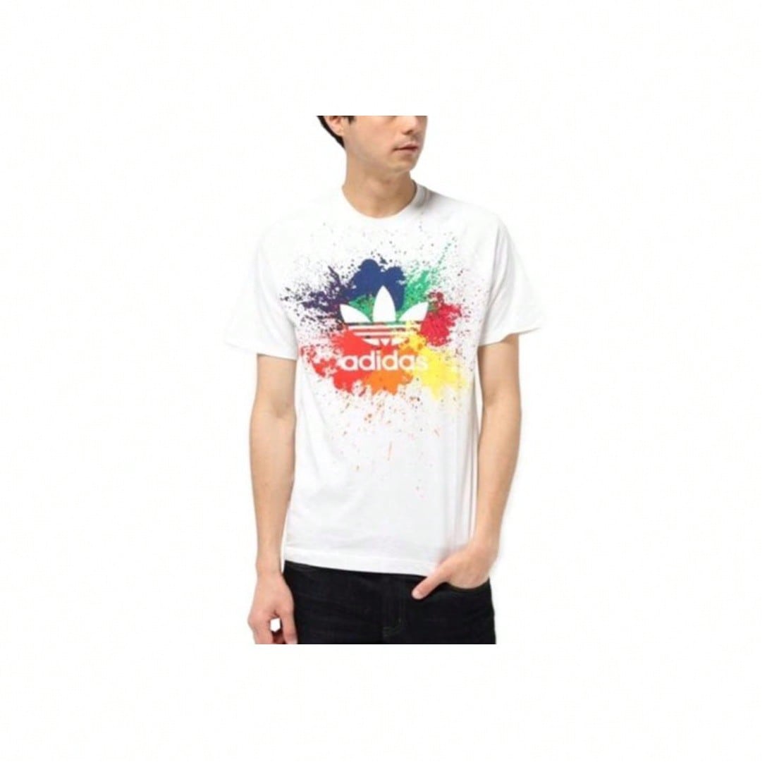 Originals Breathable Rainbow Splash T-Shirt Tops Men1:1