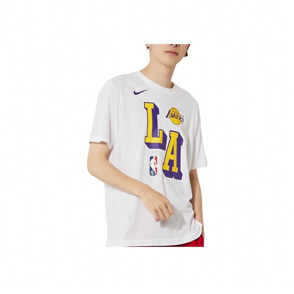 Basketball Sports Crew Neck Short Sleeve T-Shirt White Tops Men1:1