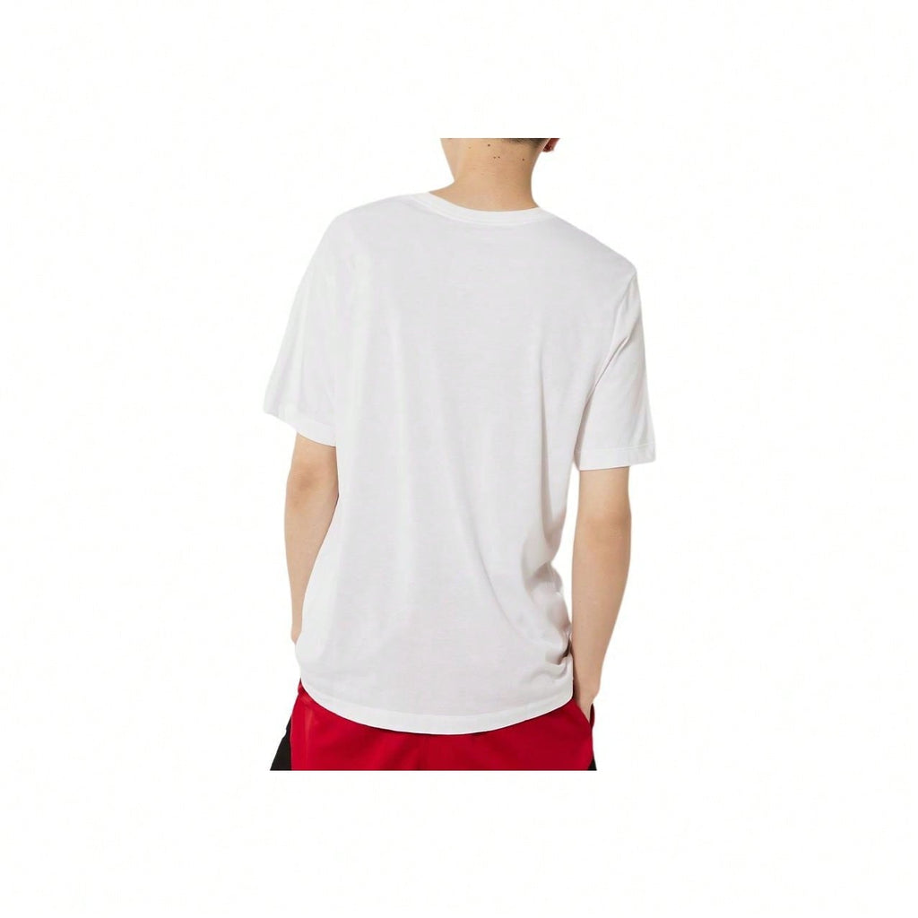 Basketball Sports Crew Neck Short Sleeve T-Shirt White Tops Men1:1