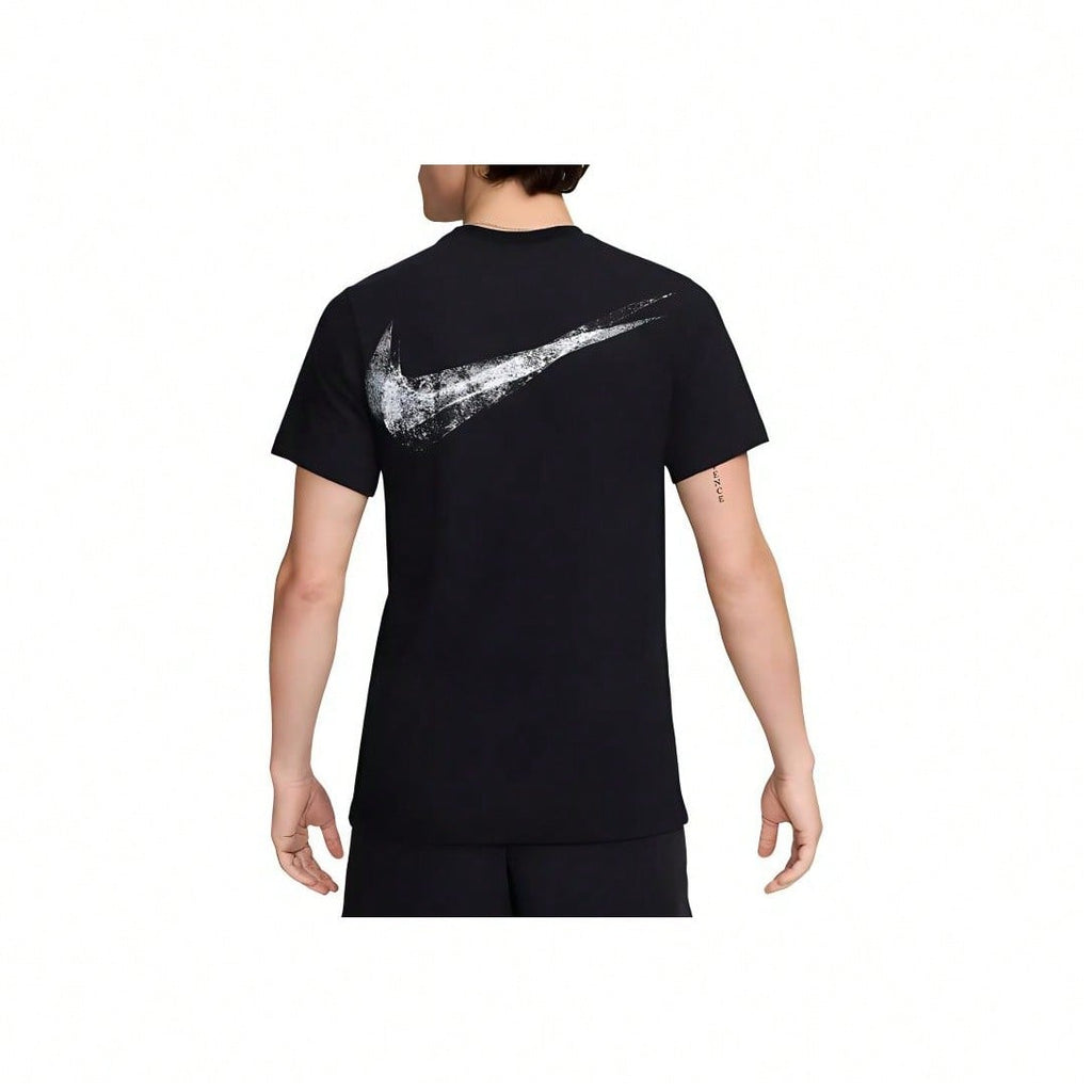 Logo Printed Soft Breathable Short Sleeve T-Shirt Black Tops Men1:1