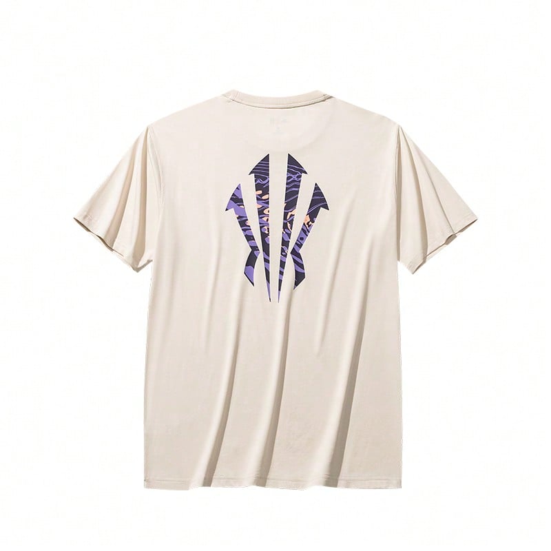 Kyrie Series Basketball T-Shirt Mud-Sand-Gray Tops Men1:1