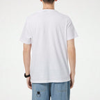 Puma Sports Logo Print Short Sleeve T-Shirt White Tops Men1:1