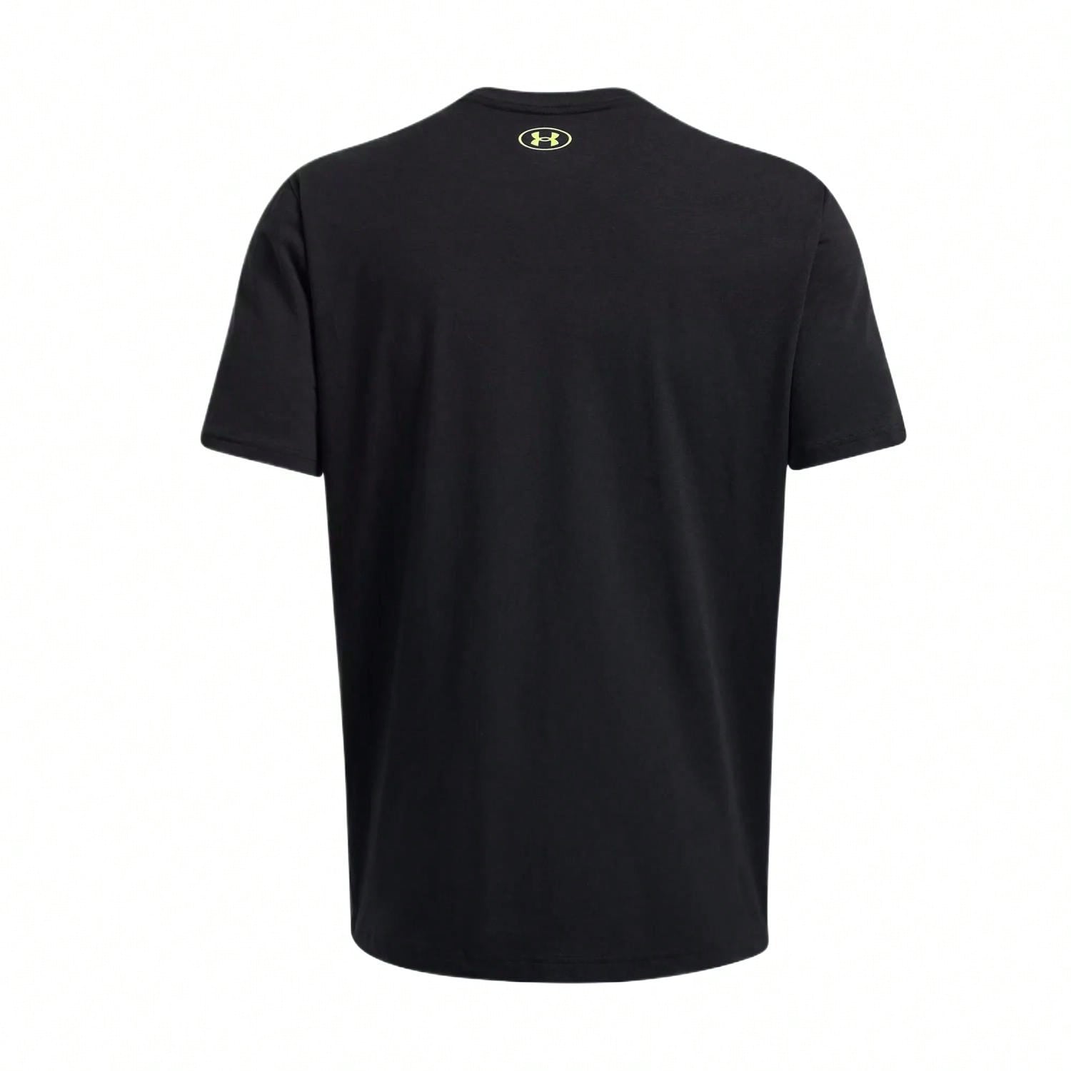 Vintage Letter Logo Print Crew Neck Short Sleeve T-Shirt Black Tops Men1:1