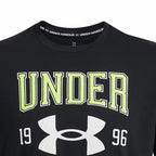 Vintage Letter Logo Print Crew Neck Short Sleeve T-Shirt Black Tops Men1:1
