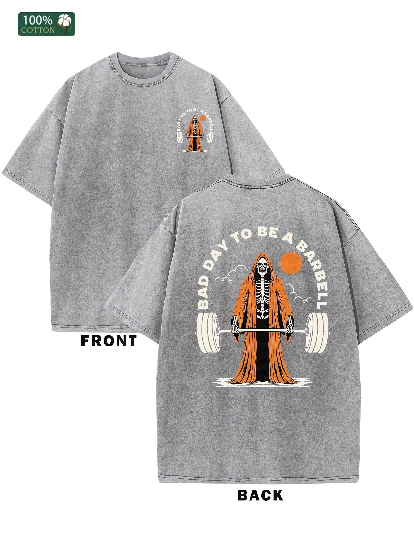Men'S Oversized Heavy Drop Shoulder T-Shirt | Retro Streetwear, Unisex, Acid Wash, Crew Neck, Casual Fit, All-Season Wear