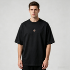 Men's Pure Cotton Vintage-Style Final Fantasy VII Graphic T-Shirt – Oversized, Drop-Shoulder, Short-Sleeve with Large Double-Sided Sephiroth Print