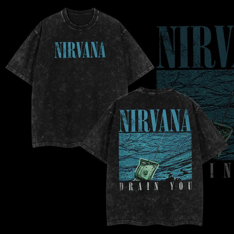 Nirvana - Drain You Washed Shirt, Nirvana Tour 2025 Shirt, Classic 90s Grunge Vibes, Alternative Streetwear Essential for Rock Lovers