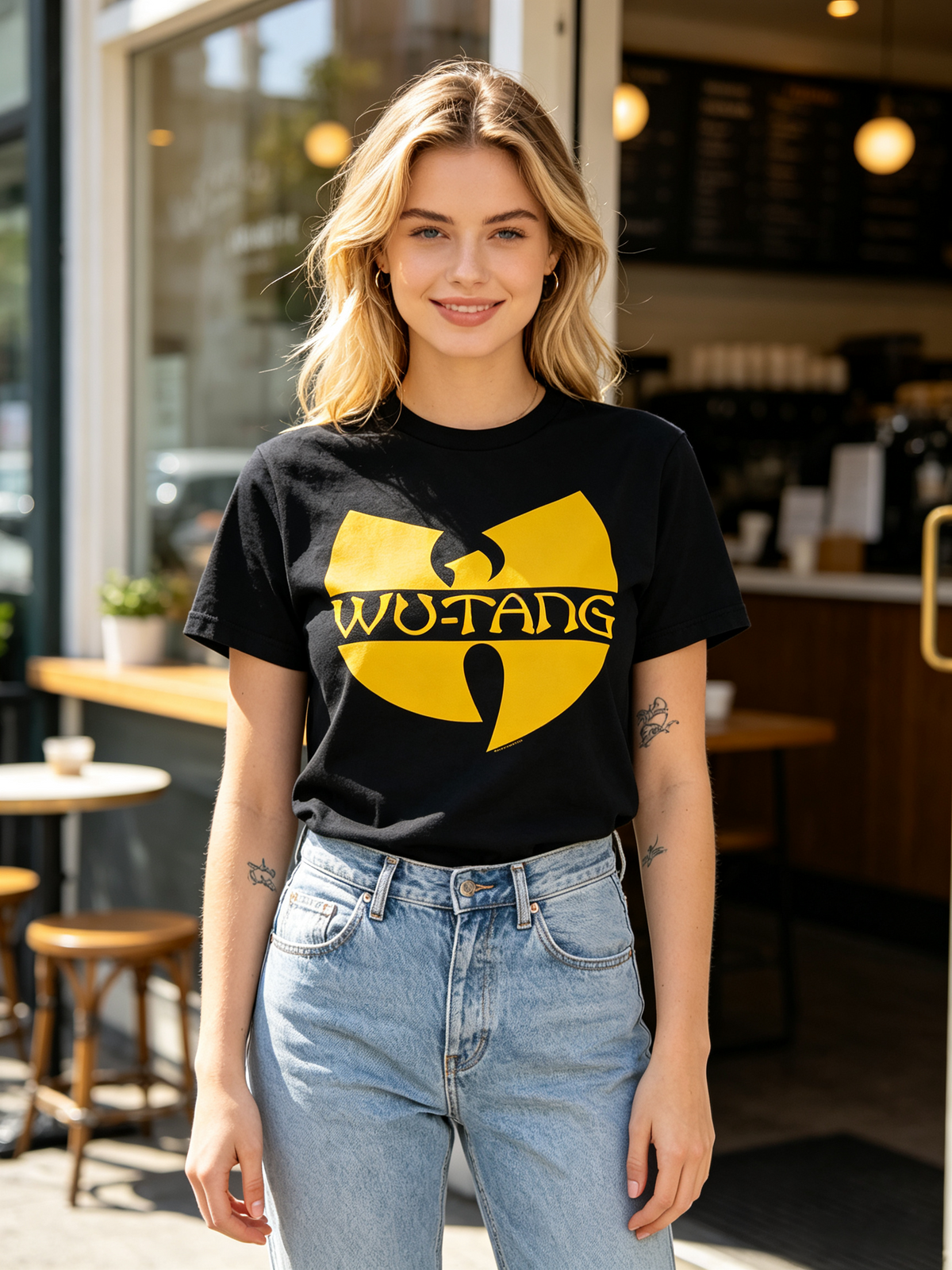 Wu-Tang Clan Classic Logo T-Shirt – 90s American Hip-Hop Retro Style – 100% Cotton – Streetwear/Rap Culture (Women's)