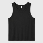 Men's 100% Cotton Black Crew-Neck Tank Top – Casual Sleeveless Sports T-Shirt (Basic Style)