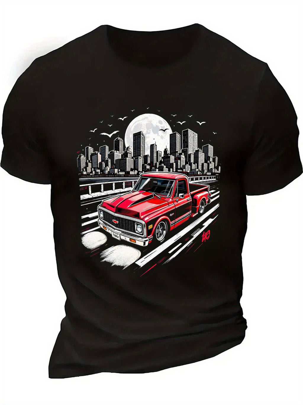 Men's 100 Cotton T-shirt 180g pure cotton with series printed sweat absorbing and breathable T-shirt short sleeved casual wear suitable for urban style daily wear