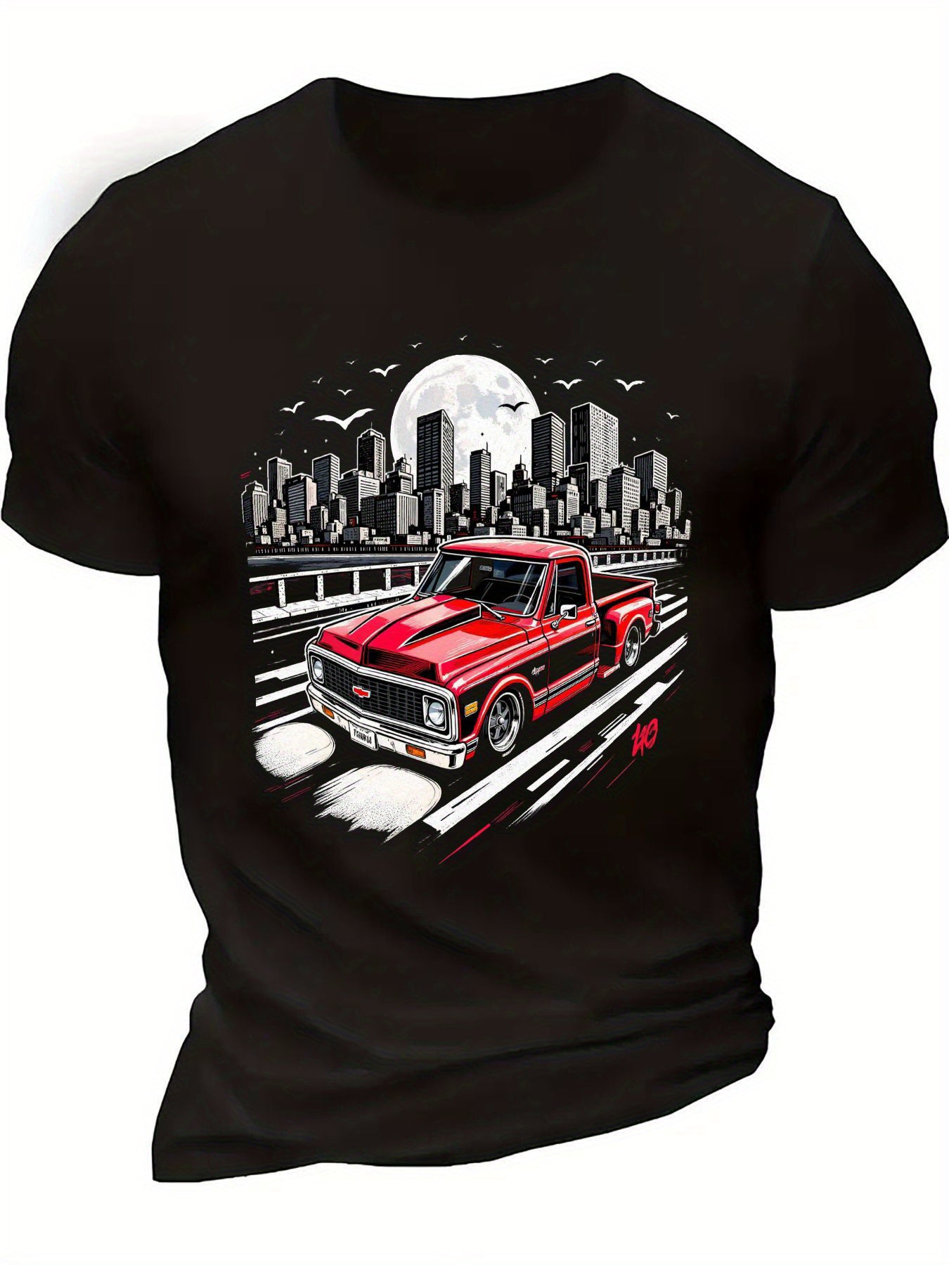 Men's 100 Cotton T-shirt 180g pure cotton with series printed sweat absorbing and breathable T-shirt short sleeved casual wear suitable for urban style daily wear