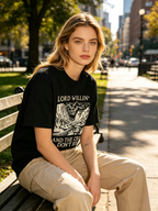 Women's Casual Short-Sleeve T-Shirt – 100% Cotton, Loose Fit, Drop-Shoulder, Vintage Country Style with American Western Landscape Print