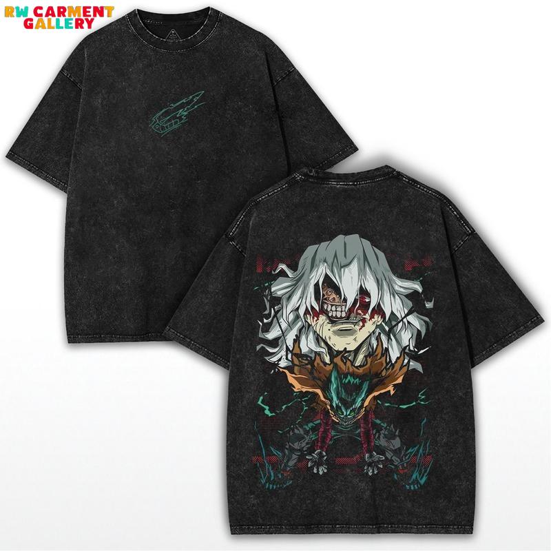 Elevate Your Style with My Hero Academia Graphic Tee - Unisex Washed Shirt Featuring Iconic Hero Designs, Soft Cotton Blend for All-Day Comfort, Must-Have Streetwear for Passionate Anime Fans