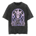 AINZ OOAL - Anime Retro Street Style Washed Crew Neck Anime T-Shirt,Unisex Fashion Graphic Tee,Streetwear Clothing,Trendy Outfit,Anime lover t-shirt FO300915