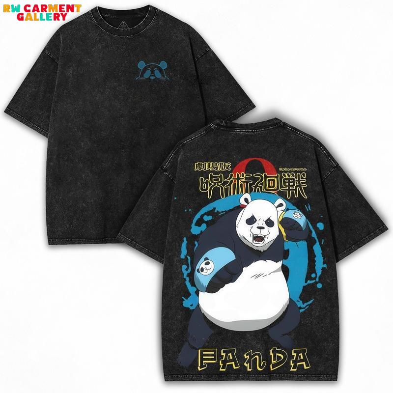 Panda  Jujutsu Kaisen + Ice Cursed Sorcerer Mode + Washed Oversized Tee + Darkcore Vibe — Limited Drop for True Fans