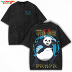 Panda  Jujutsu Kaisen + Ice Cursed Sorcerer Mode + Washed Oversized Tee + Darkcore Vibe — Limited Drop for True Fans