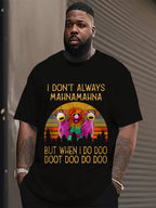 Men's casual trend Plus size 5XL 6XL 100 Cotton breathable T-shirt 180g pure cotton with trendy series printing breathable sweat absorbing T-shirt short sleeved machine washable comfortable daily wear suitable for urban style daily wear