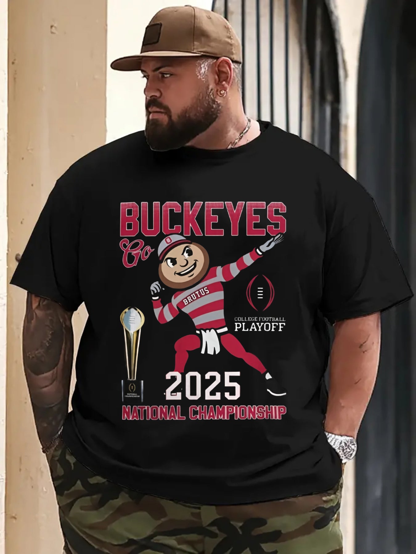 Men's casual retro Plus size 5XL 6XL 100 Cotton T-shirt 180g pure cotton with unique printed pattern printed short sleeved top T-shirt short sleeved family friend gift