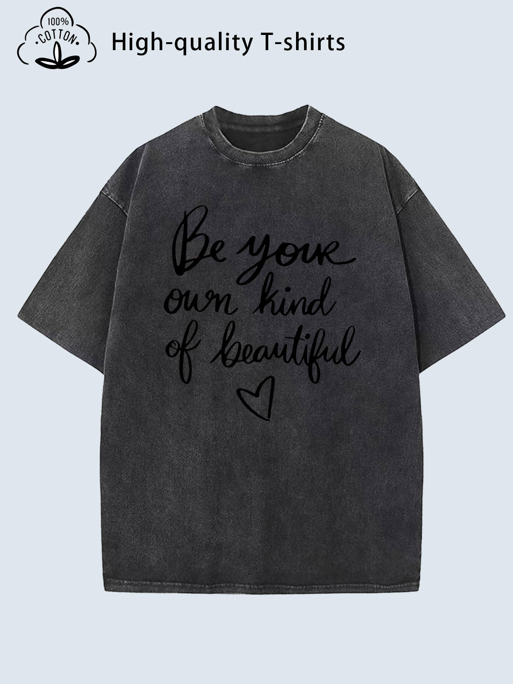 Street Retro Style Fashion Creative Pattern Print Men'S T-Shirt | High-Quality Heavy Washed, Vintage Distressed, Round Neck, Loose Fit, Short Sleeve, Soft Comfortable, Breathable, All-Season Casual Wear