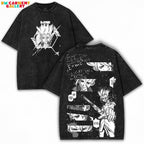 Senku x Dr. Stone – 10 Billion Percent Science Energy in Washed Oversized Tee with Green Back Art | Collector Drop