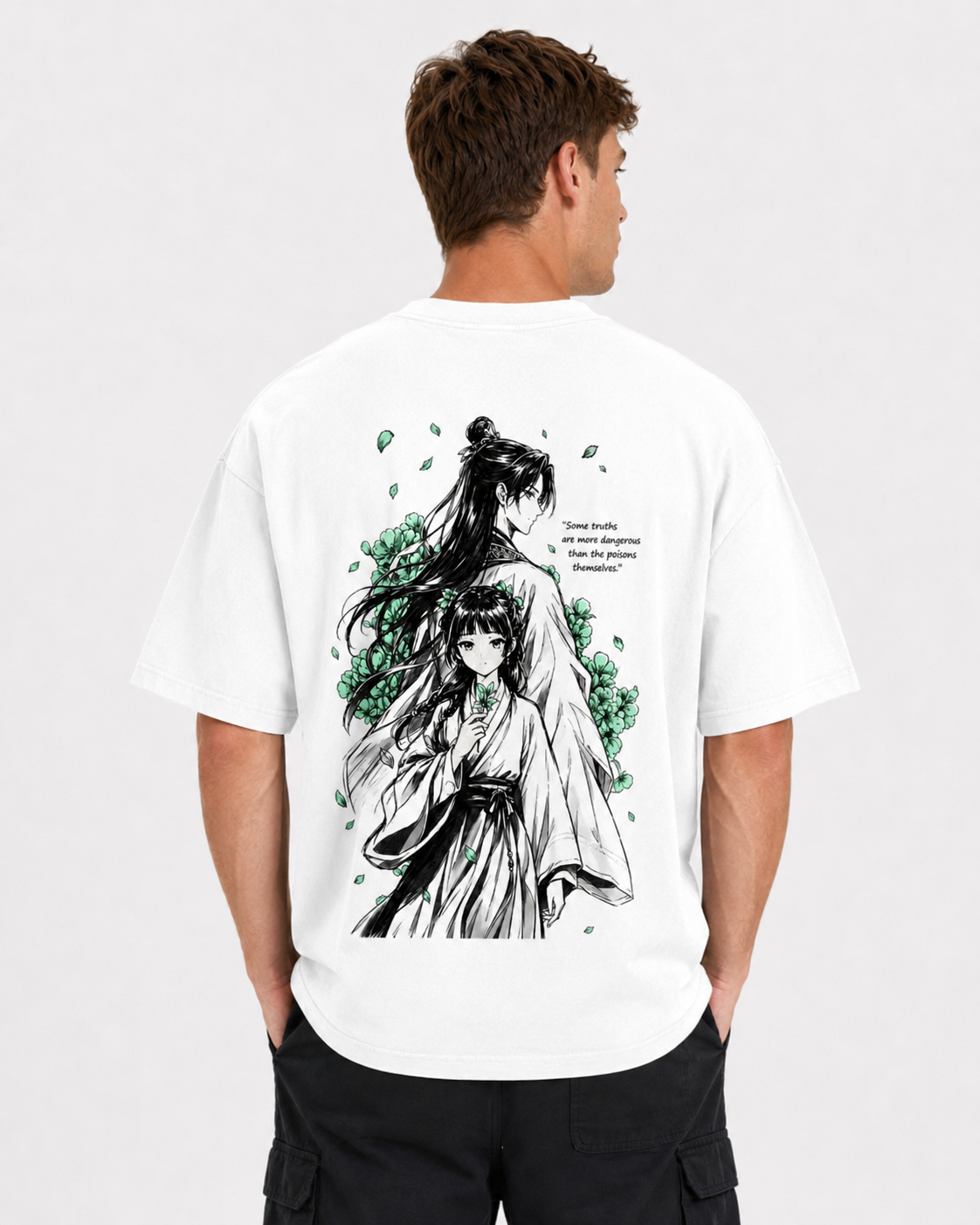 Vintage-Wash Short-Sleeve T-Shirt | *The Apothecary Diaries* Double-Sided Print | Anime Style | Unisex Oversized Fit