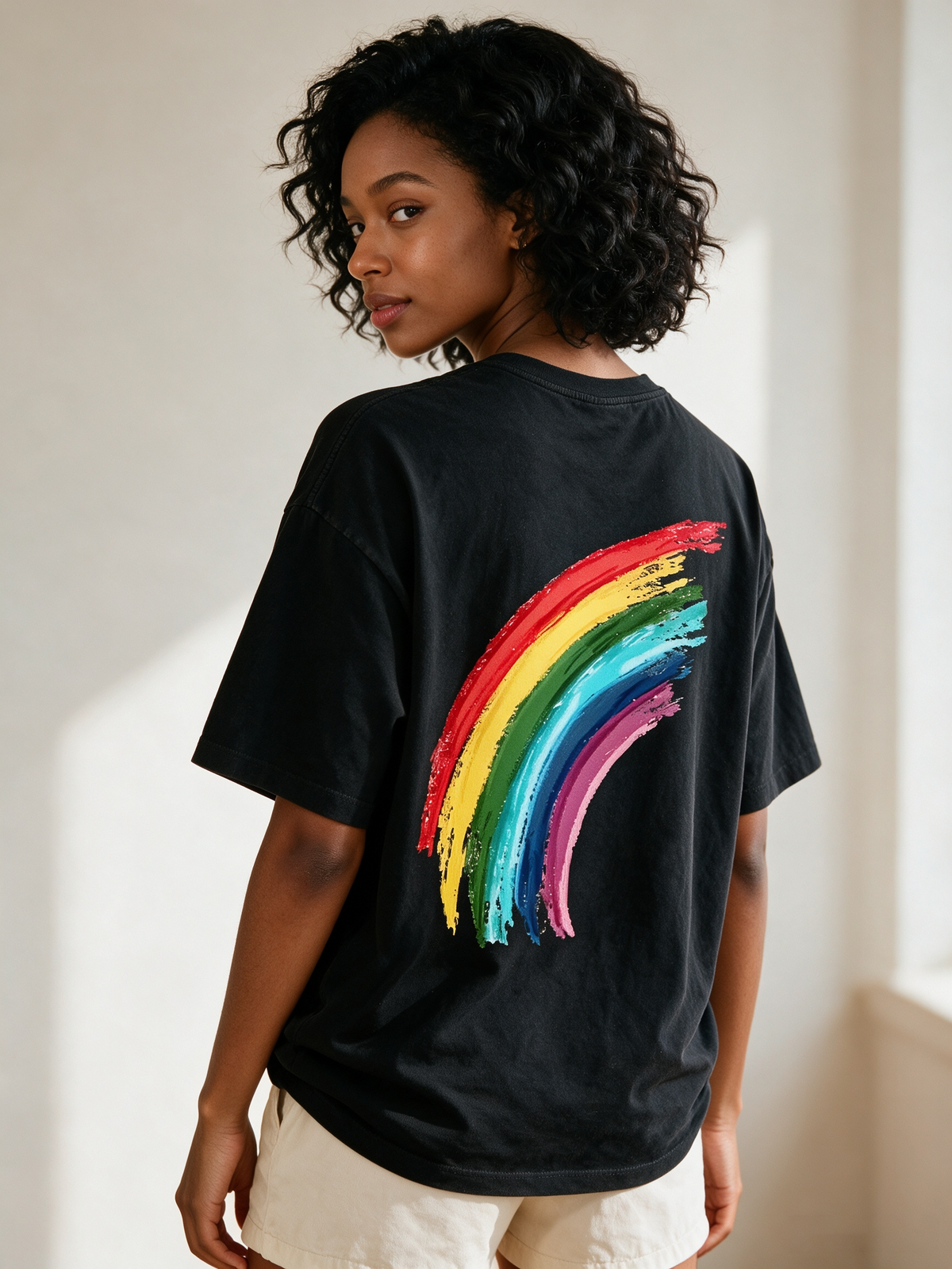 "Wife Life" Fun Novelty Double-Sided Print T-Shirt – 100% Cotton, Black, Loose-Fit, Humorous Wife-Themed Short-Sleeve Tee