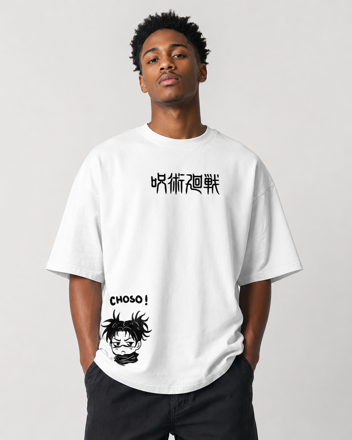 Vintage-Wash Short-Sleeve T-Shirt | *Jujutsu Kaisen* Choso (Double-Sided/Multi-Placement Print) — Oversized American-Style Anime Tee (Unisex)