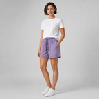 American vintage-style "dirty wash" shorts; distressed, faded, cotton-feel athletic shorts; versatile, casual unisex style.