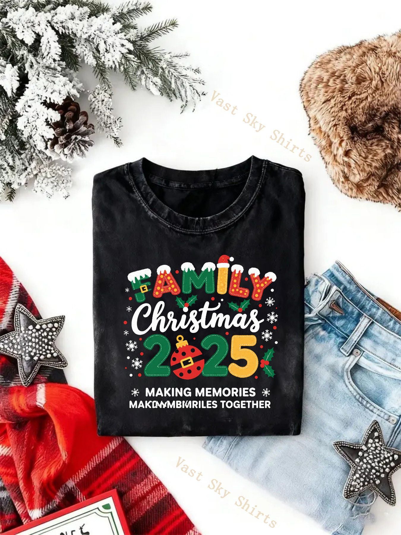Men's & Women's All-Cotton Bohemian Retro T-Shirt - Vintage Washed Soft Crew Neck Short Sleeve Top, Nostalgic 2025 Christmas Gift, Casual Year-Round Wear, Machine Washable (Unisex)