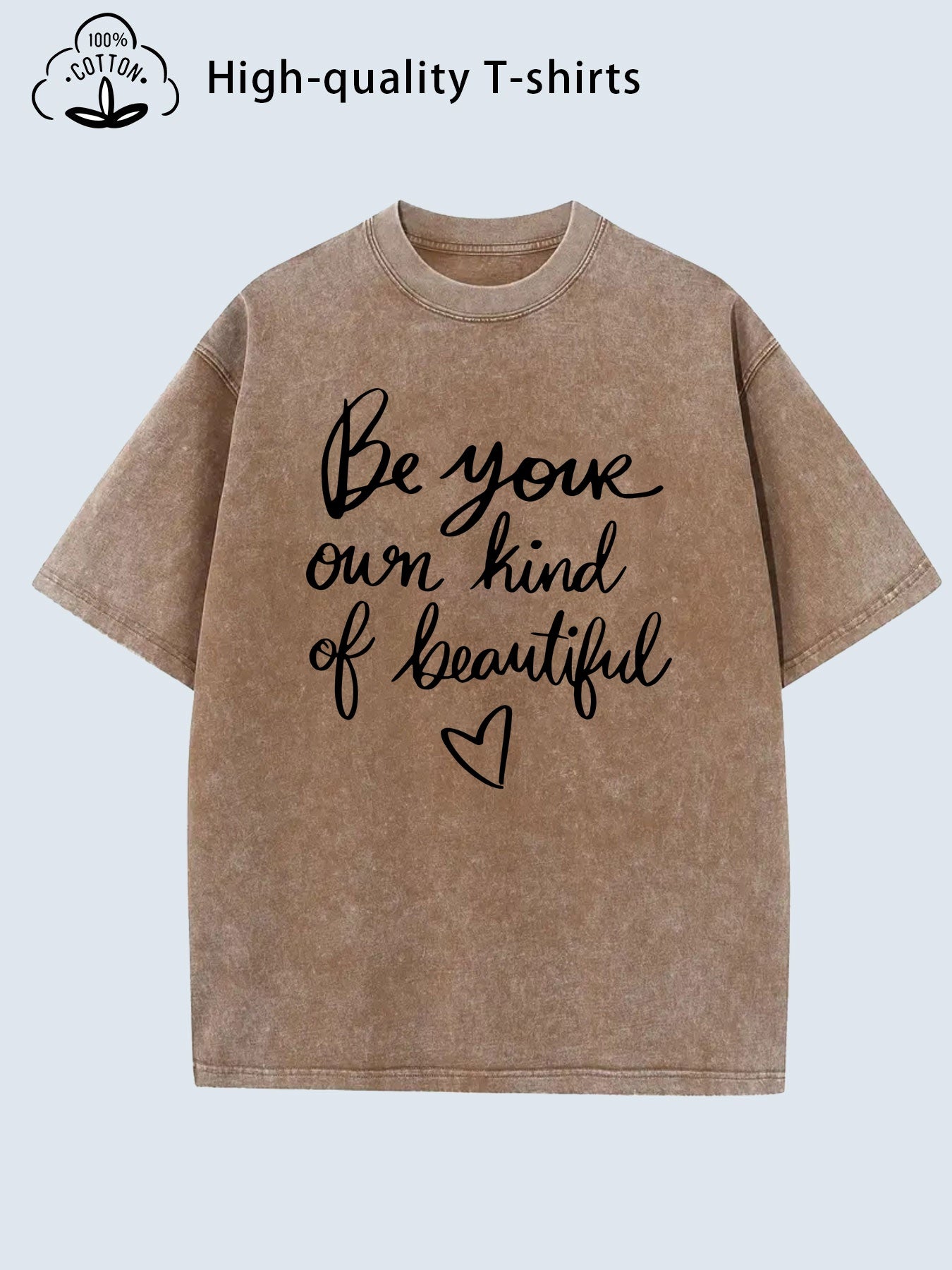 Street Retro Style Fashion Creative Pattern Print Men'S T-Shirt | High-Quality Heavy Washed, Vintage Distressed, Round Neck, Loose Fit, Short Sleeve, Soft Comfortable, Breathable, All-Season Casual Wear