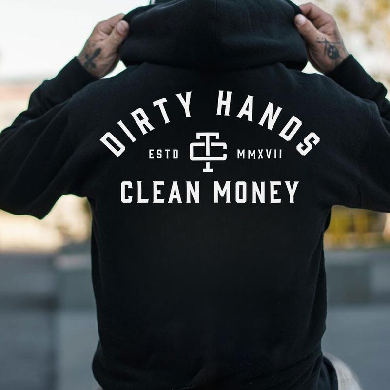 Men's hoodeds Trending Mechanic Unisex Shirt, Hoodie, Sweatshirt for Workwear Streetwear, Back Side Printed, ESTD MMXVII, Work Hard Dirty Hands Clean Money Casual Menswear