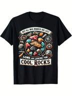 Men's casual retro 100 Cotton T-shirt 180g pure cotton with creative letter print short sleeved casual T-shirt suitable for fitness and outdoor activities, give gifts to friends