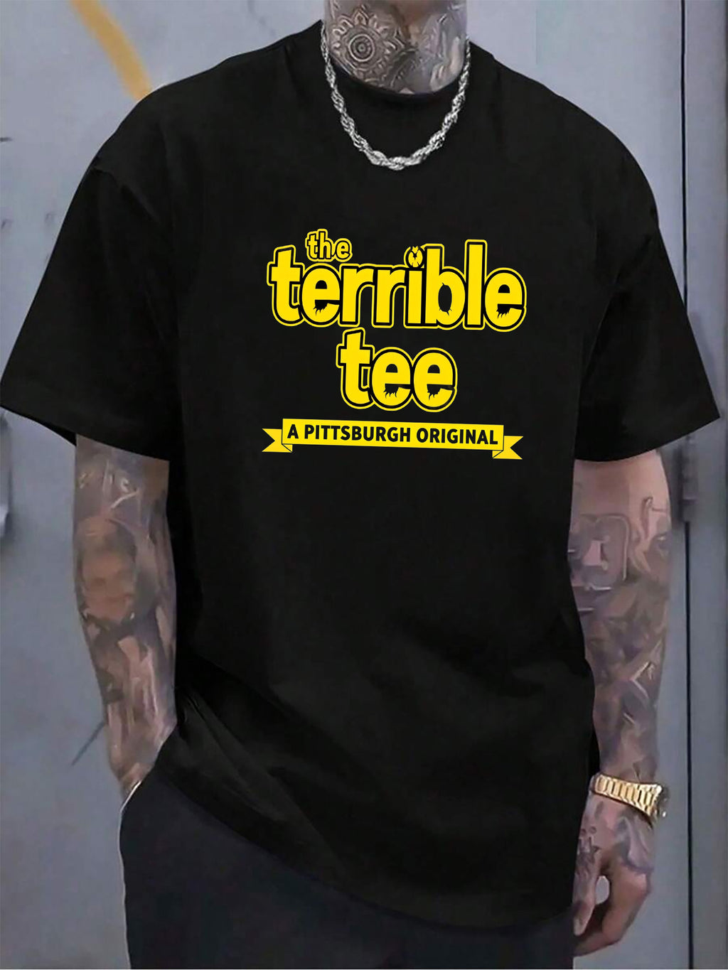 Men's Fashion 100 Cotton T-shirt 180g pure cotton with fun printed T-shirt cotton top T-shirt comfortable skin friendly material suitable for all seasons