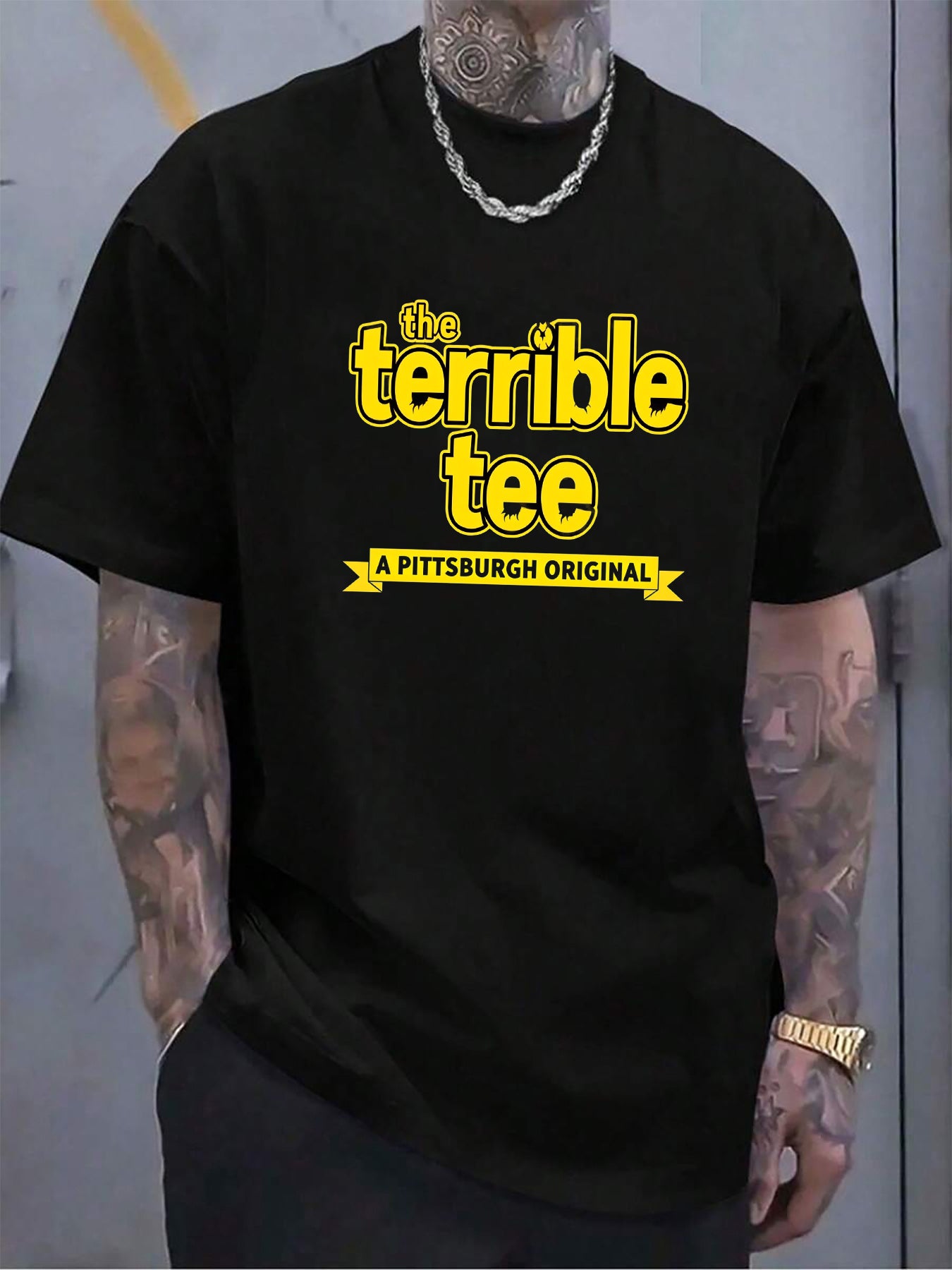 Men's Fashion 100 Cotton T-shirt 180g pure cotton with fun printed T-shirt cotton top T-shirt comfortable skin friendly material suitable for all seasons