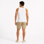 Men's 100% White Cotton Crew-Neck Tank Top – Casual Sleeveless Basic T-Shirt