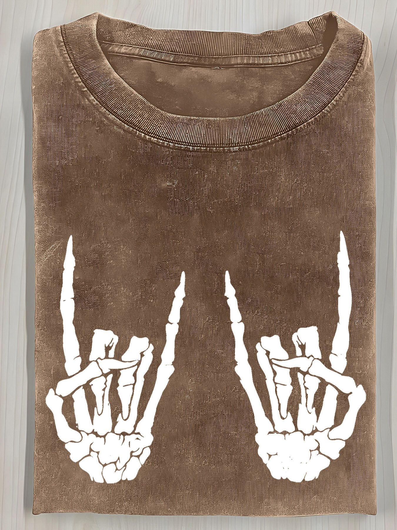 Men's Vintage Rock Logo T-Shirt - 230g Washed Batik Cotton Tee with Long Live Rock Print, Round Neck Casual Music Shirt for Concerts, Festivals & Year-Round Wear - Machine Washable Gift Suitable for Men