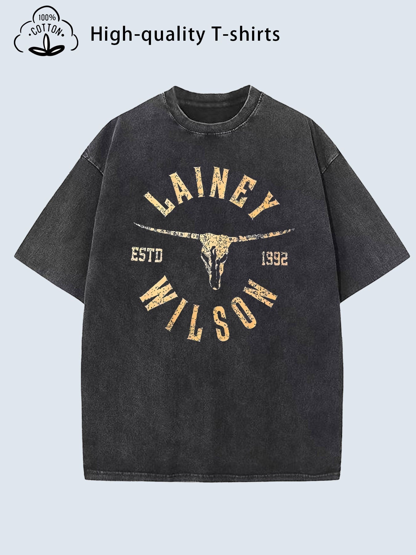 Men's Vintage Heavy-Duty Washed T-Shirt - Distressed Streetwear Tee with Loose Fit & Plus Sizes, Soft Breathable Casual Shirt, Round Neck Short Sleeve Top for all-Season