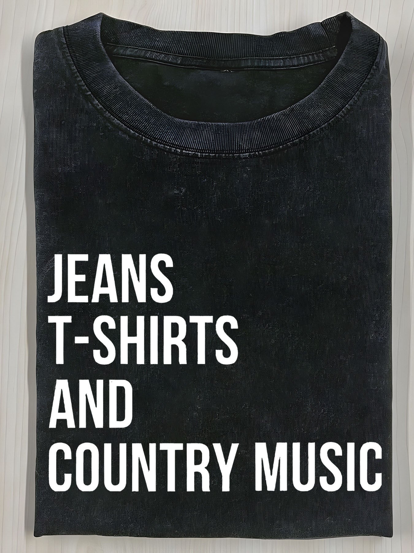 230G Washed, Country Music Print T-Shirt, High-Quality Wax-Dyed Vintage Fashion Brand T-Shirt, Men'S T-Shirt, Essential for The Beach, Summer Wear T-Shirt, Holiday Gift, Perfect Present.