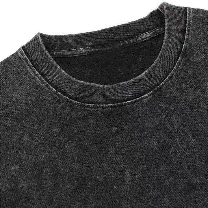 Gachiakuta x Trashcore Rebellion – Oversized Graphic Tee with Street Curse Energy & Dirty Halo Wash