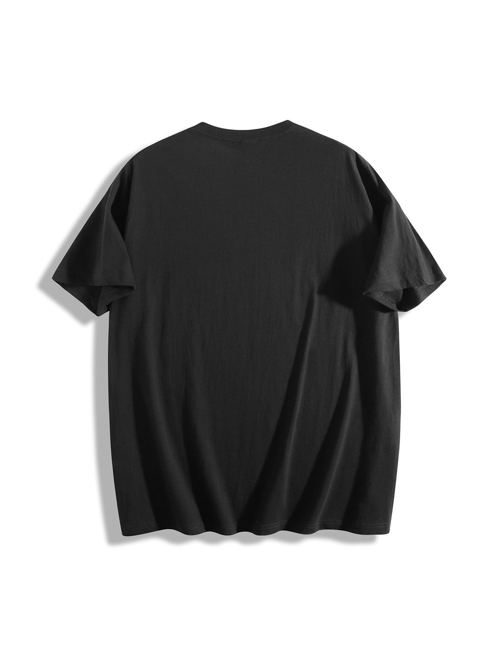 Men's casual 100 Cotton breathable T-shirt 180g pure cotton with retro street print wrinkle resistant T-shirt short sleeved for outdoor activities, suitable for all seasons