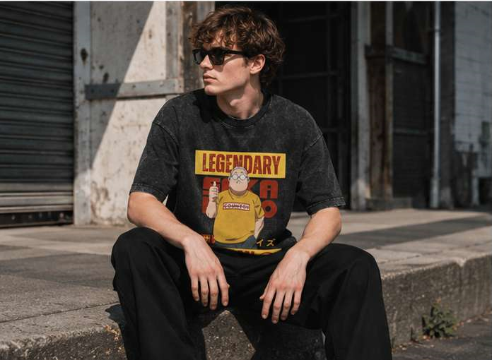 Vintage-Wash Short-Sleeve T-Shirt | SPY×FAMILY Legendary Assassin Character Print – Unisex Oversized Fit