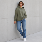 Vintage-wash distressed hooded sweatshirt—a versatile, relaxed-fit casual jacket with a laid-back, dropped-shoulder style.