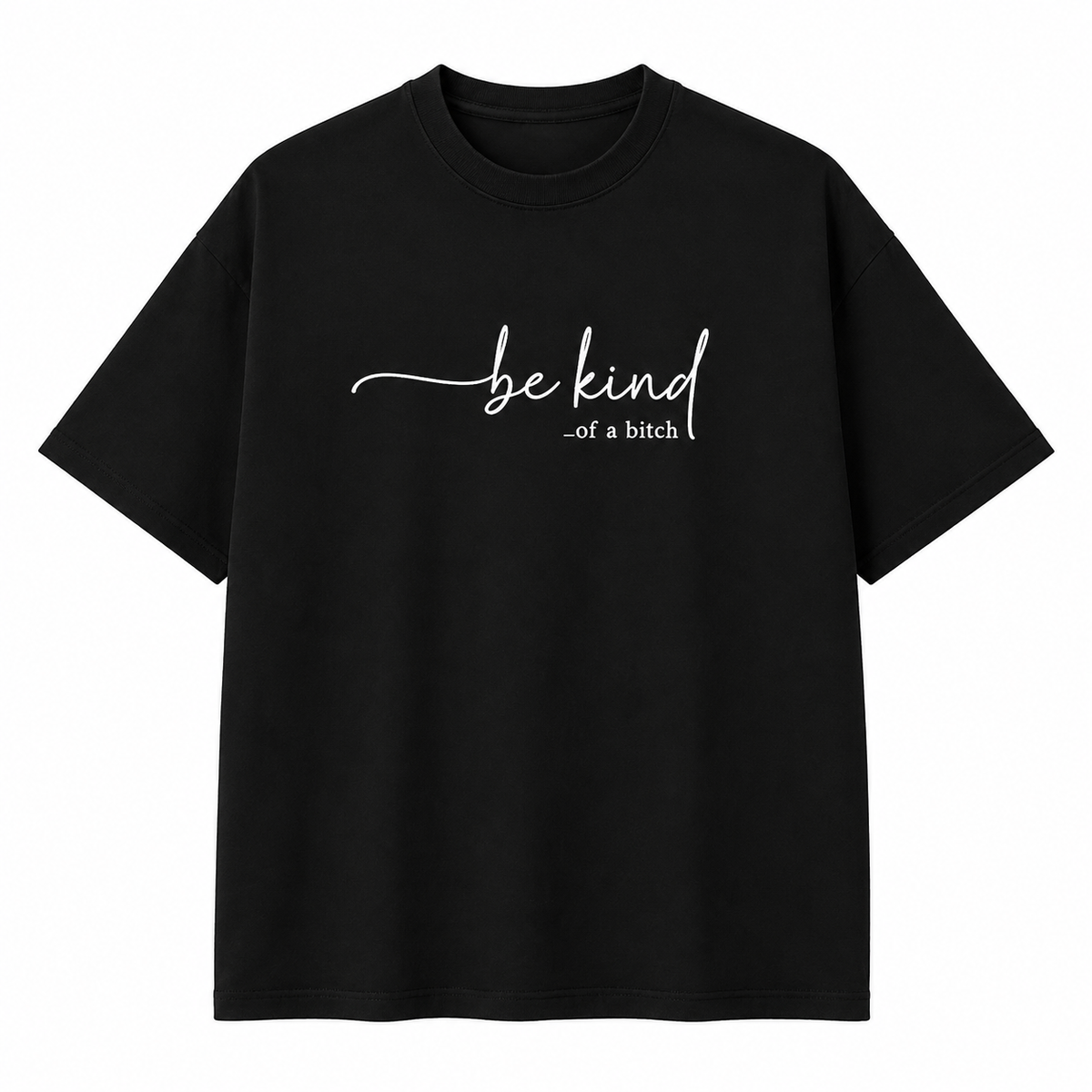 Women's Loose-Fit Pure Cotton T-Shirt with Fun Text Print – Casual Crew Neck Top Featuring Humorous Handwritten Lettering