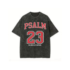Holafish washed, classic letter size 23 printed T-shirt, high-quality DTG printed cotton retro fashion brand T-shirt, suitable for summer T-shirt with a certain thickness, holiday gift