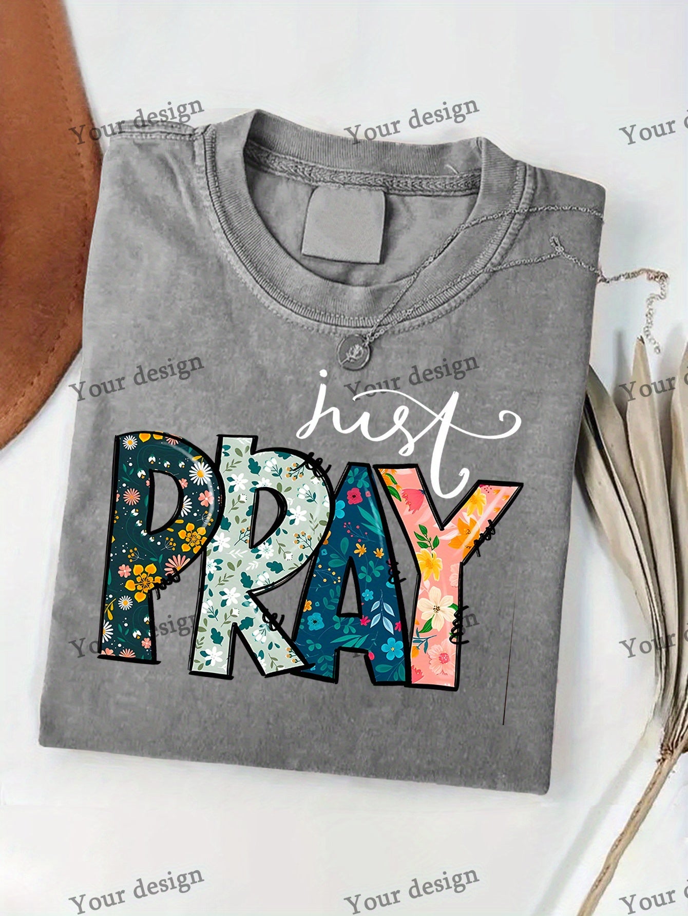 230g Washed Vintage Pure T-Shirt | Western Christian Design, Casual Short Sleeve, Crew Neck, Perfect for All Seasons, Ideal Dad Gift for Father'S Day