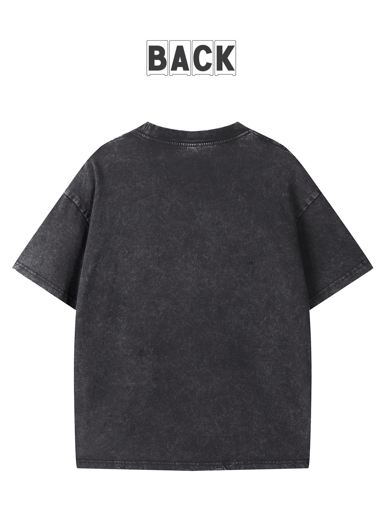 Men's Casual  Washed 230G 100% Cotton Black T-Shirt Short Sleeve,  Style CRY BABY Pattern Cotton T-Shirt Breathable Sweat-Absorbent Comfortable Top, Suitable for Machine Wash, Holiday Gift for Friends