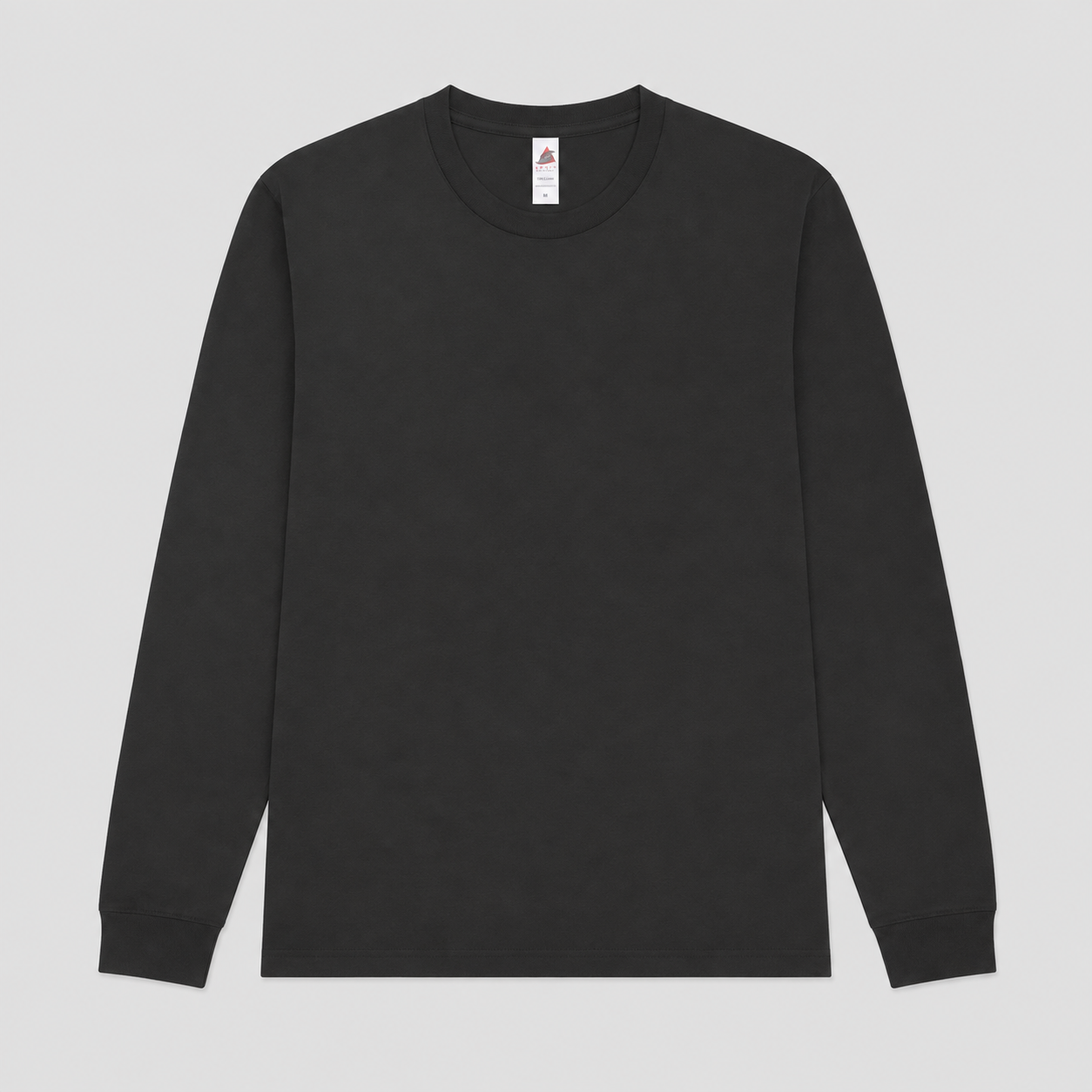Heavyweight Pure Cotton Men's Long-Sleeve Crew Neck – Soft, Shape-Retaining, Classic & Versatile Casual Top