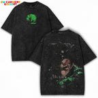 Demon Slayer Graphic Tee + Hashira Squad Art + Washed Oversized Anime Streetwear Drop