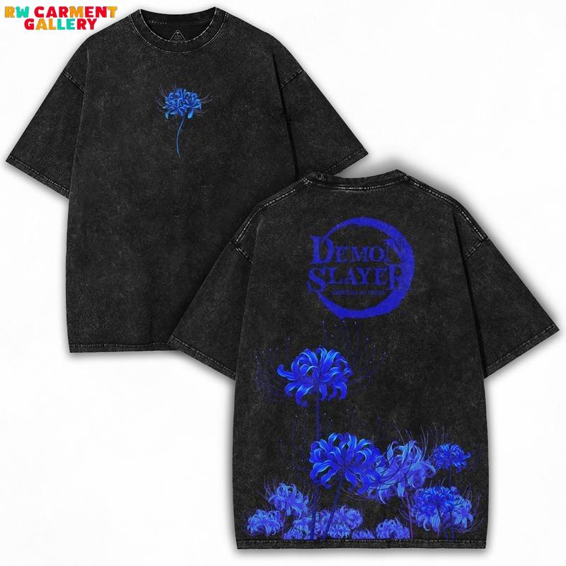 Demon Slayer Anime Tee – Vintage Washed Hashira Graphic Oversized Streetwear Drop