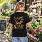 "Rooted Joy" Vintage-Style Relaxed Fit Cotton T-Shirt – Featuring a Back Graphic of Hands Holding a Sapling (Soothing/Nature-Inspired Aesthetic) – Unisex Short-Sleeve Tee